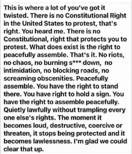 a protest f