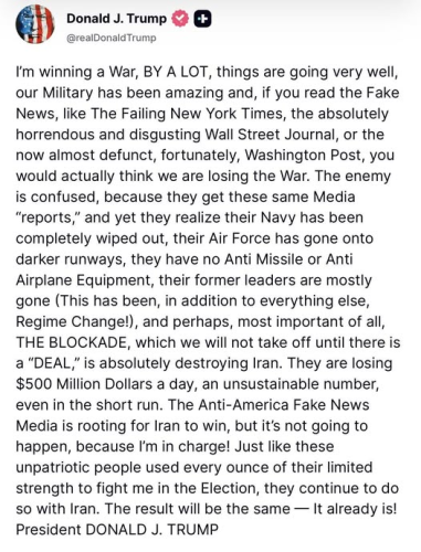 were winning the war