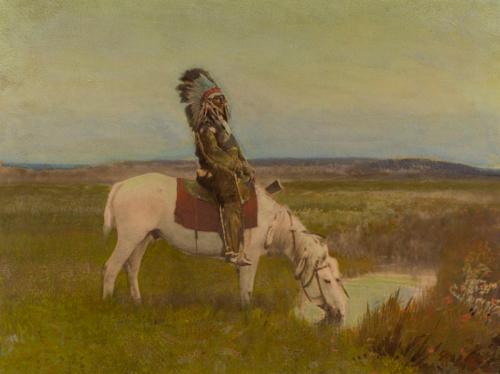 An-Oasis-in-the-Badlands-Sioux-1905-•-Hand-colored-Platinum-An-Oasis-in-the-Badlands-Sioux1905-Hand-colored-Platinum