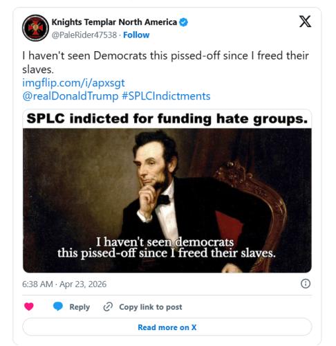 Abe Lincoln SPLC tweet
