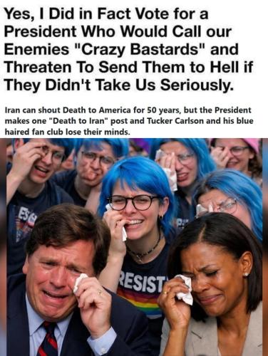 Yes I did vote for a president who called our enemies crazy bastards.768px