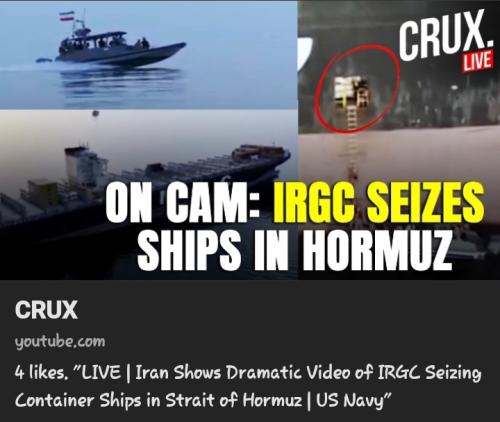 Iran islamist regional guard corps pirated a European commercial container