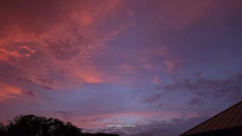 A mix of sunrise and storm clouds