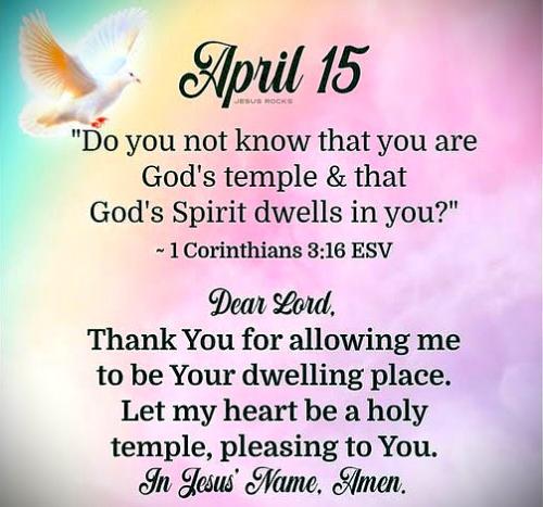 041526 - God's temple; 1 Cor 3-16