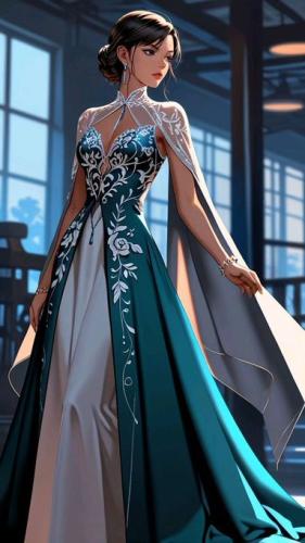 bluewhitedress