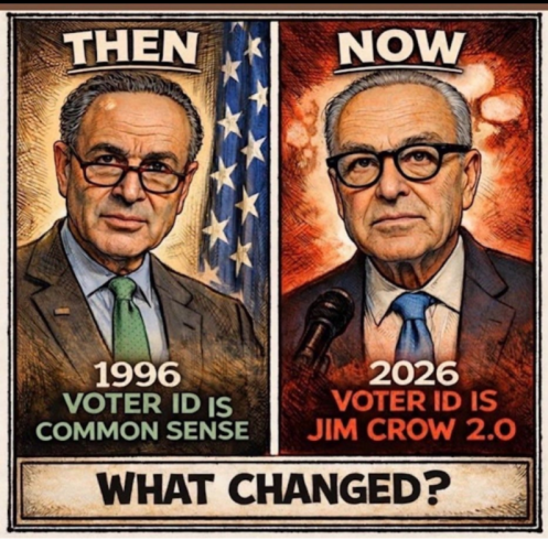 schumer voter ID then and now