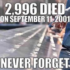 2,296 DIED SEPT. 11 NEVER FORGET