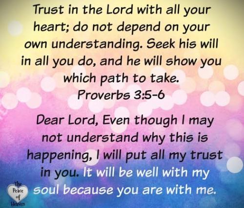 041926 - Trust in the Lord; Prov 3, 5-6