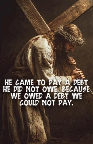 He paid a debt He did not owe