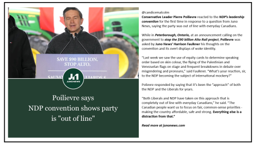 NDP out of line with