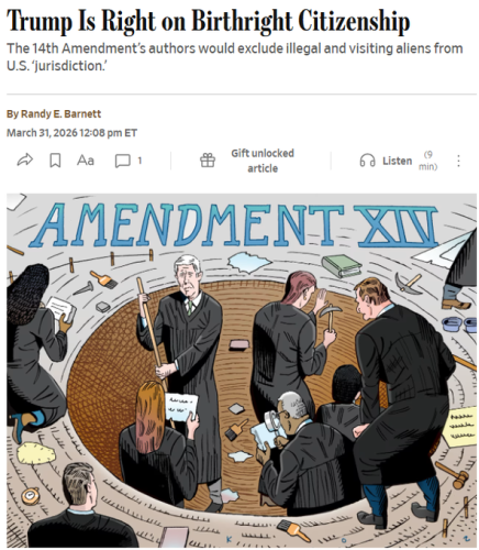 14  AMENDMENT BIRTH CITIZENSHIP