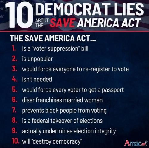 democrat lies about save america