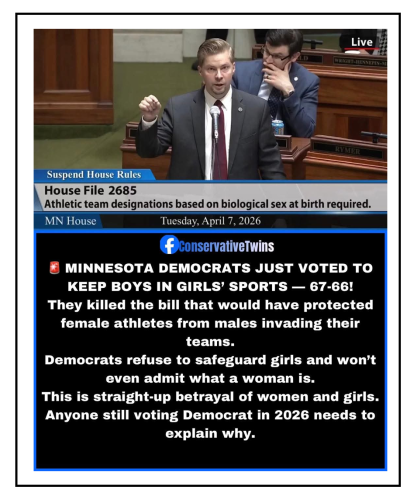 democrats voted to keep boys in girls sports