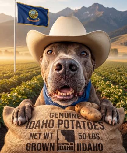 a 2026 IDAHO DAY May 17 2026 dubs and bag of potatoes