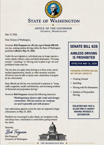 washington no joy riding
