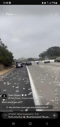 Armor Truck dropped wad of cash on freeway