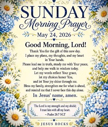 052426 - Sunday Morning Prayer, Ps 28-7