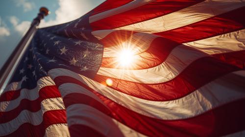 American-Flag-with-cenntral-sun-burst