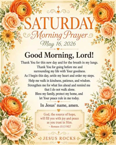 051626 - Sat. Prayer - GM Lord & TY