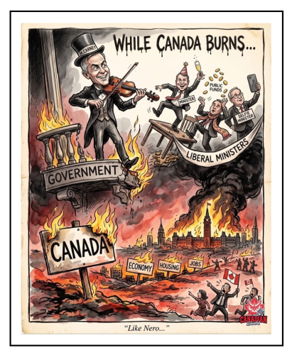 while Canada burne