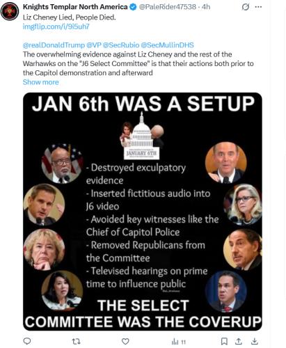 Liz Cheney lied People died twitter screenshot