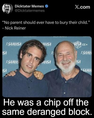Rob Reiner chip off the same deranged block