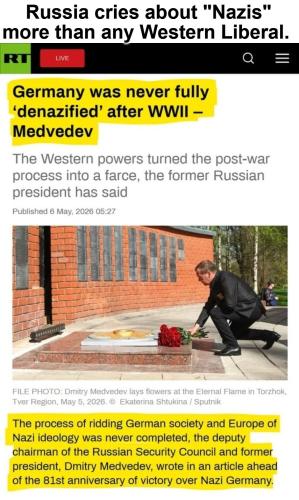 Russia cries about Nazis more than any Western Liberal