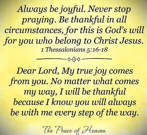 050726 - Always be joyful, 1 Thessa 5-16, 18