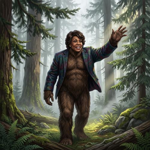 Maxine waters as Bigfoot