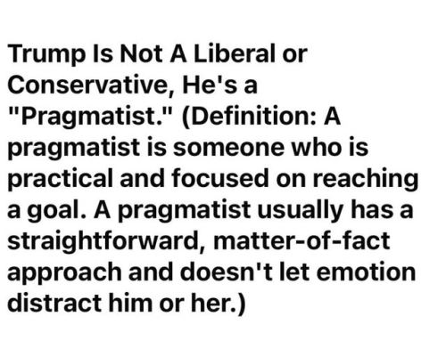 Trump The Pragmatist