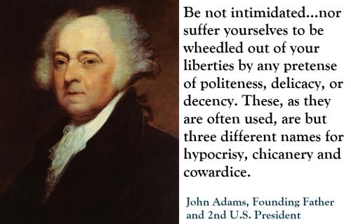 John Adams be not intimidated May 29th 2026