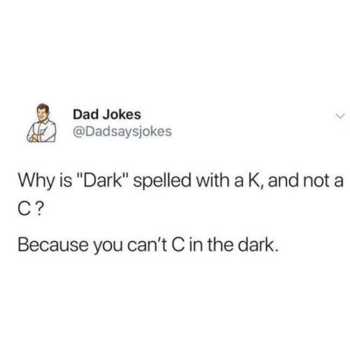 a dark f