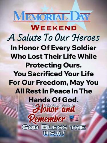 052326 - Salute to all who gave the ultimate sacrafice