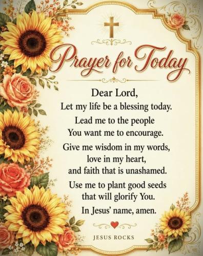 060726 - Prayer; Plant good seeds
