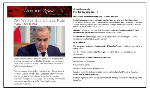 buy Canadian farce
