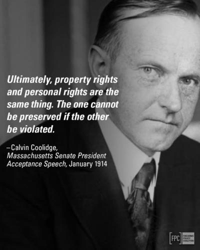 calvin coolidge personal property rights