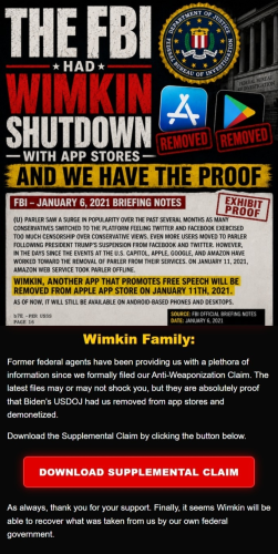 DOJ had wimkin shut down