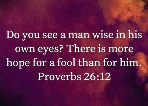 061926 - A man wise in own eyes, Prov 26-12