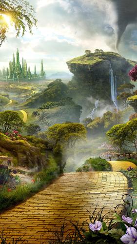 HD-wallpaper-nature-3d-digital-drawings-fantasy-flowers-green-waterfall