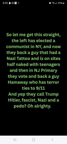 a left f