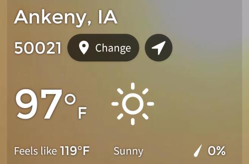 Fucking hot today and tomorrow