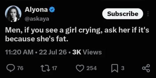 ask-girl-if-crying-because-fat