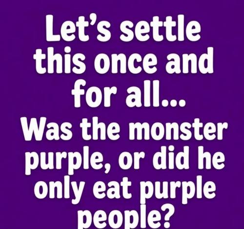 a purple f