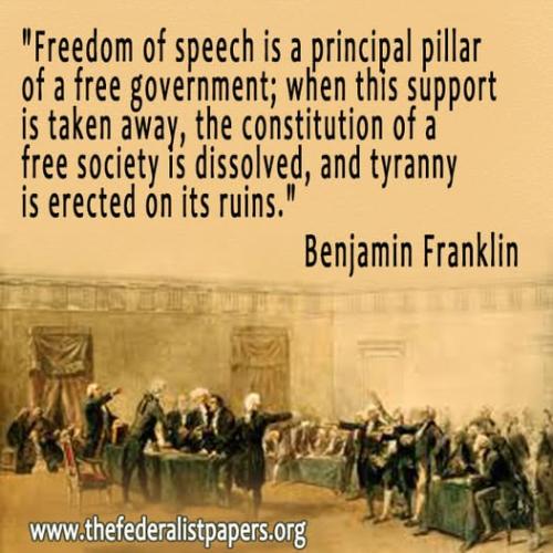 benjamin franklin  freedom of speech