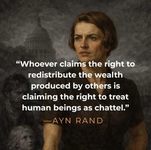 ayn rand right to redistribute