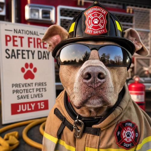 pet fire safety with sign