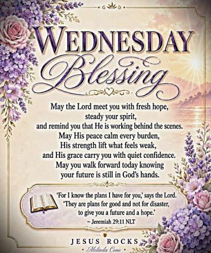 070126 - Wed blessing; I know the plans; Jere 29-11