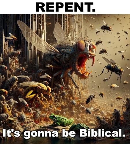 Repent. It's gonna be biblical