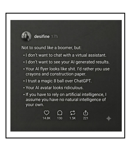 not to sound like