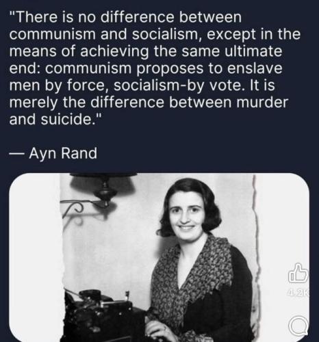 Ayn Rand Communism-Socialism Quote 1